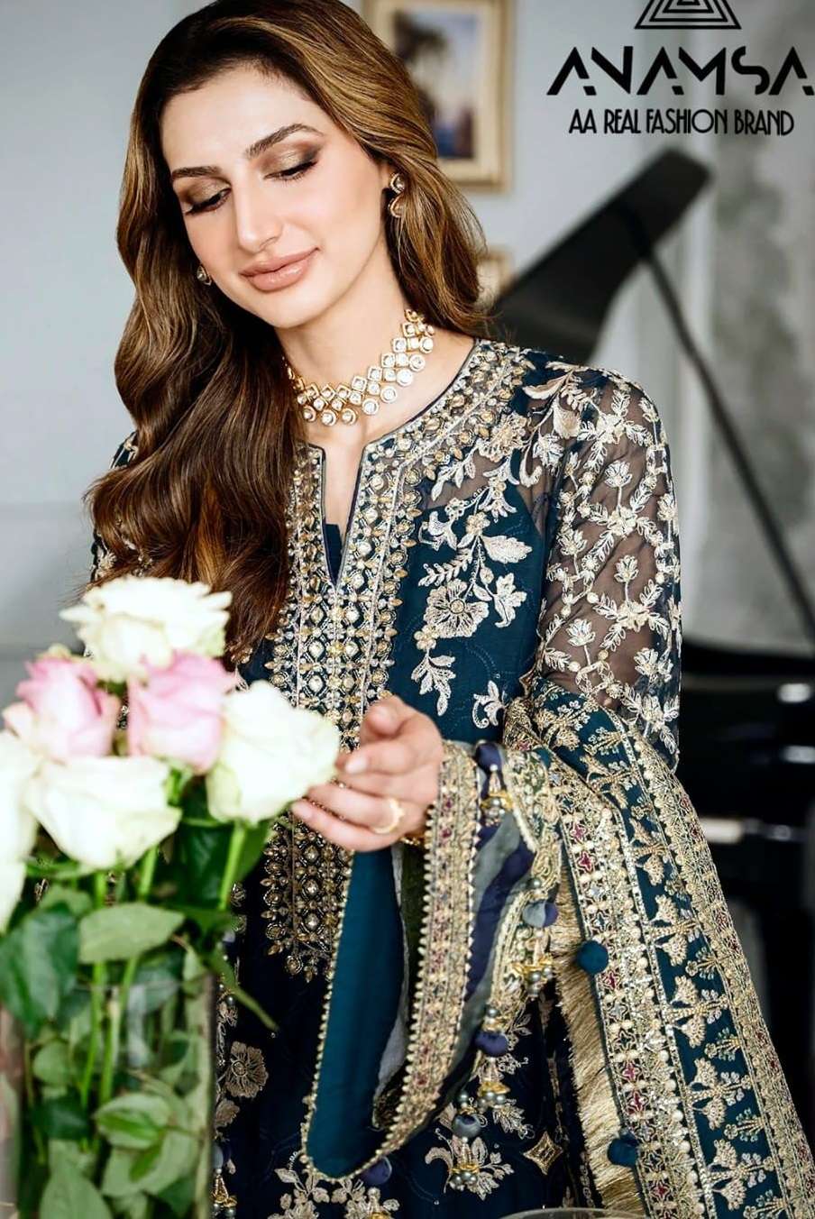 D No -401Semi Stitched  Anamsa